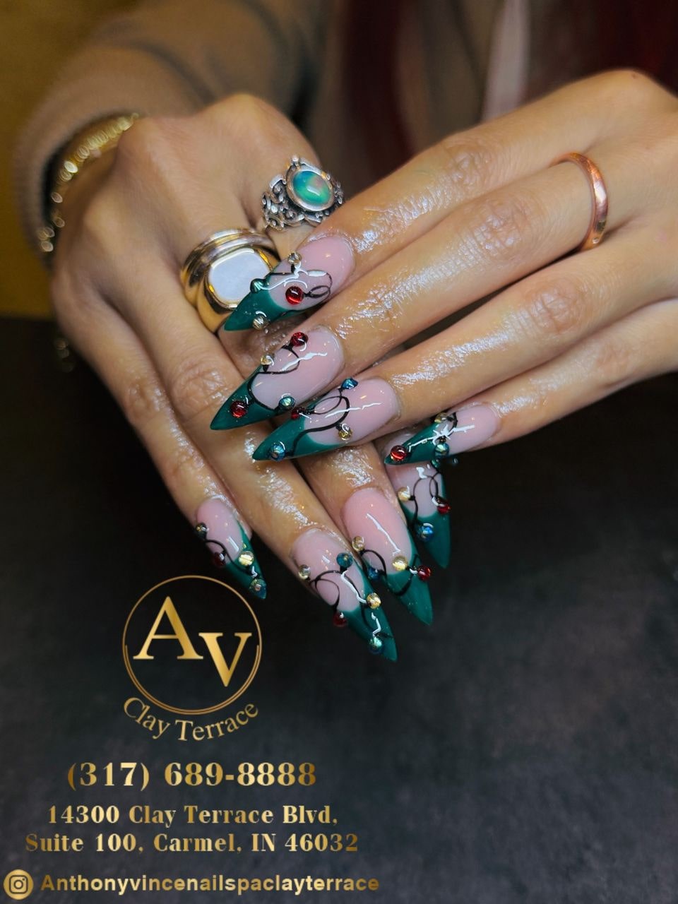 Christmas Nails at Anthony Vince Nail Spa